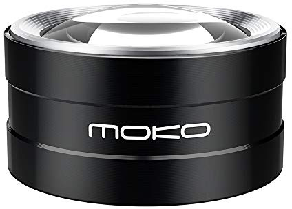 MoKo LED Lighted Desktop Magnifier Dome with 5X Magnification, Magnifying Glass with Light Large Viewing Area for Seniors Reading, Inspection, Exploring, Coins, Low Vision - Carrying Case Included