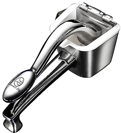 Saftpresse manuell als Zitronenpresse, Limettenpresse & Orangenpresse geeignet | Große Obst-Handpresse aus 304 Edelstahl mit ergonomischem Griff | Premium Fruchtpresse mit 5 Jahre Garantie