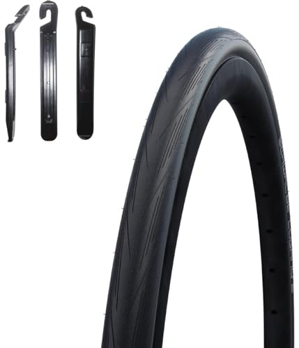 1 x Schwalbe Lugano Endurance 28 Rennradreifen Fahrradmantel 700 x 25C (25-622) inkl. 3 Reifenheber
