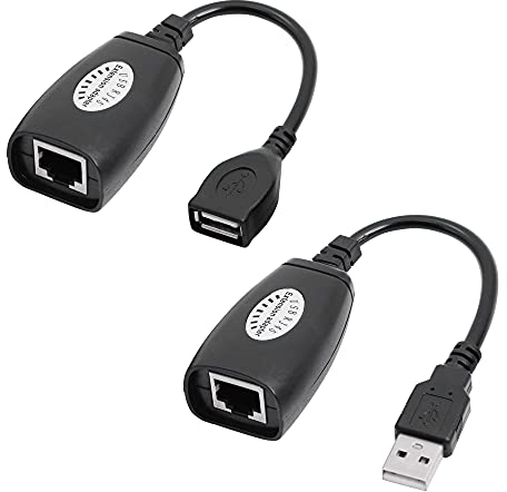 YACSEJAO Adattatore di estensione Ethernet USB su connettore Ethernet RJ45 per cavo di prolunga Cat6/5/5e fino a 50 m
