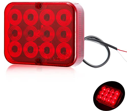 DARKGUARD LED Red Rear Fog Light Trailer 1 Piece 12 V with E Certification Mark, Car Fog Lamp LED Rear Lights Trailer Rear Lights Waterproof for Caravan Truck