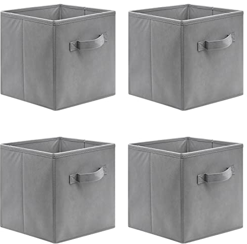 4er-Packung Aufbewahrungsbox Faltbare, 26 x 26 x 28 cm Aufbewahrungskiste, Aufbewahrungswürfel, Faltbox, Organizer Box für Spielzeug, Kleidung