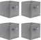 4 Caja de Almacenaje Plegable, 26 x 26 x 28 cm Cubos de Almacenamiento de Tela no Tejida, Cajas organizadoras para organizar Ropa, Juguetes y Sábanas en Armarios