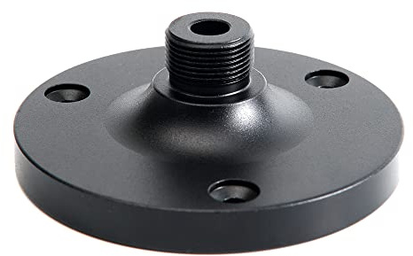 2PKS Goose neck Microphone Holder,Microphone Flange Mount,Wall Mount Microphone Stand, 5/8 Male,Ideal for Various Mounting Devices& Black