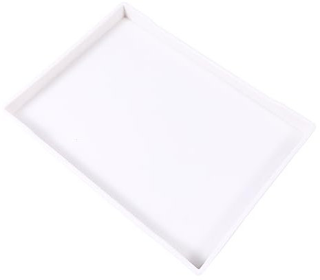Cabilock 2pièces Plateau De Rangement Plastique Plateau Multi-usages pour Serviettes Et Articles De Toilette pour Salle De Bain Et Cuisine Noir Et Blanc