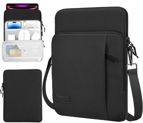 TiMOVO Funda para Tablet de 13 con Correa de Hombro para iPad Air 13, iPad Pro 13/ Pro 12.9, Surface Pro 12, Galaxy Tab S10 Plus/S10 FE+/S10 FE Plus, Remarkable Paper Pro 11.8, Negro