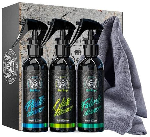 RR Customs Bad Boys Interior Set Auto Innenraumpflege Komplettset Cockpitreiniger Kit KFZ Innenraumpflege 150ml
