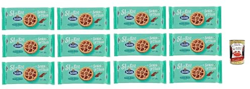 Italian Gourmet Crostatina al cacao snack dolce weiche Törtchen 12 x 144g | Laktosefrei, ohne Milchproteine und Spuren, einzeln portioniert, merenda, Gesamtnettogewicht 1,728 kg + Kostenlos Polpa 400g