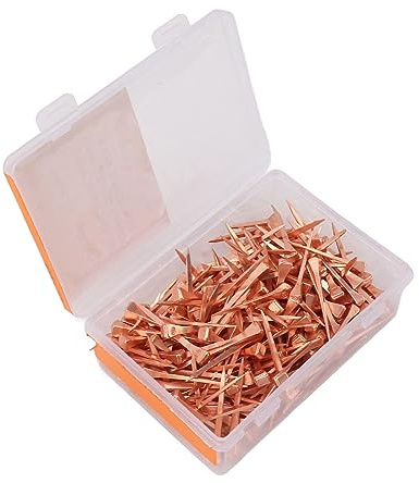 Chiodi in ferro di cavallo placcati rame, 250 pezzi, chiodi di finitura assemblati, alta resistenza alla trazione, chiodi di precisione (47,5 mm)