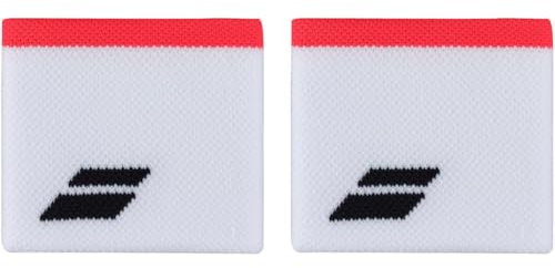 Babolat, Jumbo-Logo-Handgelenkband aus Frottee, Einheitsgröße, Farbe Weiß/Schwarz, Schnelle Schweißaufnahme, Breite 10,5 cm, Handgelenkband für Gymnastik, Tennis, Badminton, Padel.