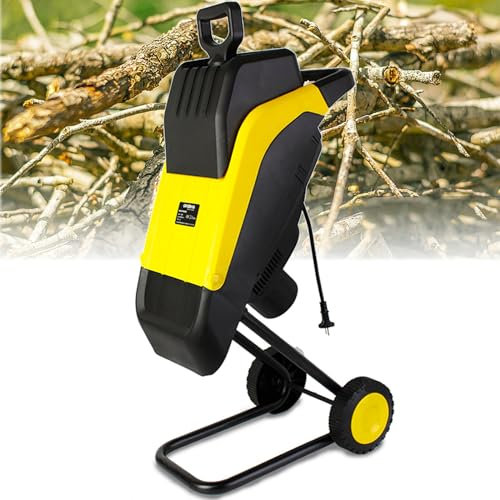 Electric Garden Shredder 2500W - Max Diameter 35mm - Includes 50L Collection Bag - Rapid Blade System - 30M Wire - Garden Mulcher for Wood and Tough Debris