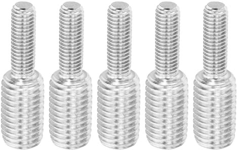 PATIKIL M8xM14x50mm Bullone a Doppia Estremità Filettata Vite Prigioniera, 5pz Acciaio Inossidabile 304 Adattatore Riduttore Filettato per Ferramenta per Mobili