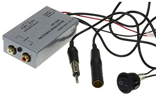 Jolsaawie Universale Fm Modulatore Stereo Mp3 Auto Antenna Cavo Autoradio Cinch Adattatore Aux