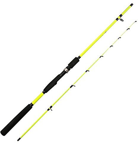 TUANZUN Teleskoprute,Angelrute,Fishing Stipprute 1.6M 1.8M 2.1M Gelb Rotating-Rod-Angelrute Karpfenfutter Köder Angelrute(1.8 m)