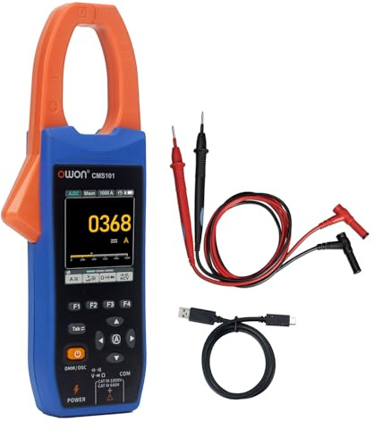 OWON AC/DC Clamp Meter, Recorder Function, Oscilloscope Function 3 in 1, 20000 Count True RMS Auto-ranging Clamp Meter, Bluetooth Clamp Meter and Scope, Oscilloscope Current and Voltage Waveforms