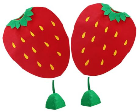 GLSTOY 2juegos Traje De Fresa Para Espectáculo Disfraz De Halloween Para Niño Disfraces De Frutas Para Disfraz De Comida Ropa De Vestir y Divertida Para Niñas Traje De Juego De Rol Para b