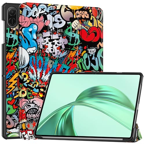 XITODA Honor Pad X8a 11 pouces 2024 Housse, Housse en cuir PU avec fonction support pour tablette Honor Pad X8A, Graffiti