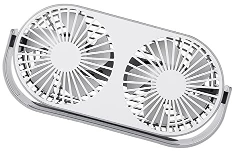 Uonlytech Ventilador De Doble Cabezal Mini Ventilador Luz Nocturna Usb Escritorio 2000 Ma