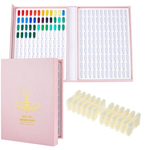 SUPERFINDINGS Nagelfarben Präsentationsbuch Mit 240 rosa Nagelspitzen Präsentationstafel Für Nagelgellack Nageldiagramm Präsentation Nagellack Musterbuch Mit Ersatzspitzen Salon Werkzeuge