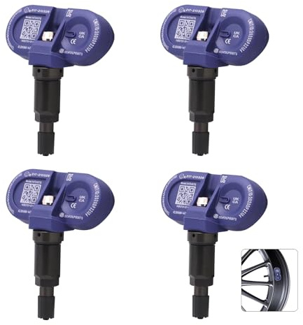 7JI Däcktryckssensor Bluetooth (BLE) för Tesla, TPMS däcksensor däcktryckskontrollsystem, kompatibel med Tesla Model S/3/X/Y producerad enligt december 2020, OEM-ersättningssensorer (4 stycken)