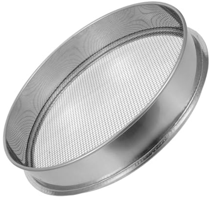 NOLITOY Edelstahl Bodensieb für Gartenbau mit 10 Mesh und 2mm Lochdurchmesser Leicht zu Handhabendes Gartensieb für Erde und Blumenerde zum Sieben im Garten