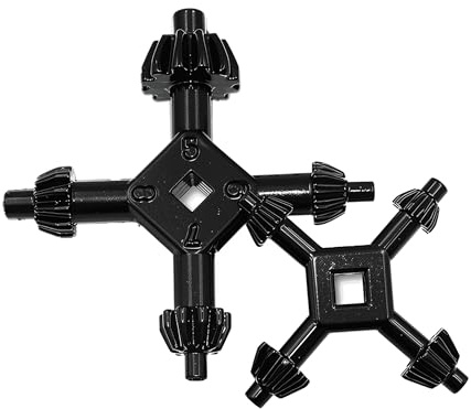Juego de llaves universales 8 en 1, paquete de 2 llaves de portabrocas de 4 vías (pequeñas y grandes) para portabrocas de 1/4, 3/8, 1/2, 5/8 y 3/4 pulgadas, multiherramienta duradera para prensa de