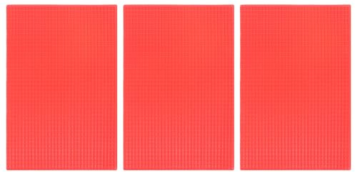 SEWOART 3 Piezas de Tejas Rojas de PVC 1/25 para Decoración de Maquetas, Adornos DIY para Mesa de Arena y Paisajismo en Miniatura, Material Plástico Seguro y Duradero para Construcción