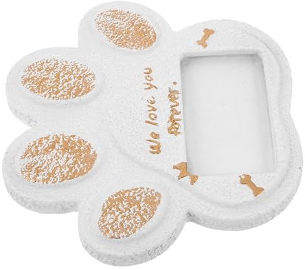 Gadpiparty Pierre Tombale pour Chien 15x15 Cm en Métal Blanc Résistant aux Intempéries, Plaque Commémorative pour Animaux de Compagnie, Décor Jardin Extérieur, Stèle Funéraire Solide