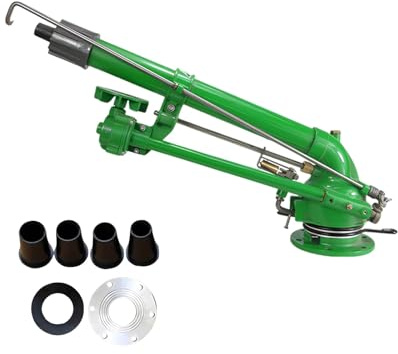 Arroseur Agricole 2 Arroseur à Impact 2 sans Support, à Jet Orientable à 360°, Arrosage De Grande Zone pour Ferme, Parc, Chantier Et Arrosage Forêt/Bois