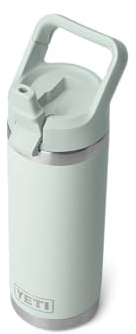 YETI Rambler Botella con pajita de acero inoxidable aislada al vacío con tapa de pajita a prueba de fugas, Ridgeline, 532 ml (18 oz)
