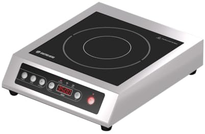 GastroHero Induktionskochfeld ECO 3500 W Induktionsplatte Touch Kochfeld Einzelkochzone Edelstahl Glas Induktionsherd Timer 60–240 °C Gastro Küche