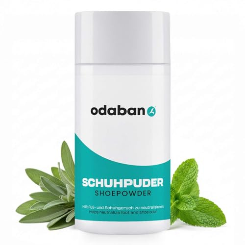 Odaban déodorant antibactérien pour chaussures, 50g I Poudre pour chaussures contre les odeurs de pieds, les pieds qui puent, les pieds au fromage I Déodorant pour chaussures & déodorant pour pieds I Idéal pour les chaussures de sport, de travail et de sport I Dure jusqu'à 6 mois