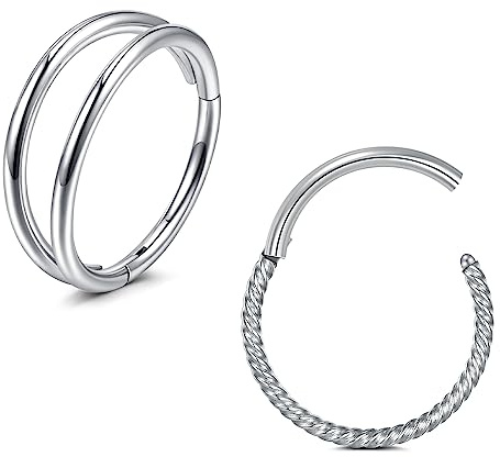 Briana Williams Nasenring Helix Ring Septum Piercing Clicker 18g 20g Edelstahl Lippenpiercing Ohrpiercing Nasenpiercing
