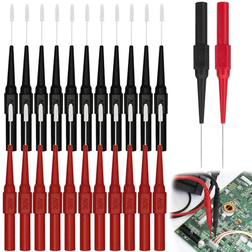 24 Stück Messspitzen für Multimeter, Testsonden Prüfspitzen, 0.7 mm Multimeter Messspitzen für Messung Elektrisch Industrie