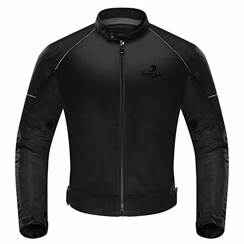 IRON JIA’S Veste Moto Homme Veste Moto Respirante Confortable Veste de Protection Moto Voyage Tous Temps-XL