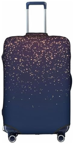 ZhaoYuGoods Gepäckabdeckung, Motiv: Himmel und Sterne, bedruckt, für Koffer, lustige Gepäckhüllen, passend für 45–81 cm Gepäck, weiß, L