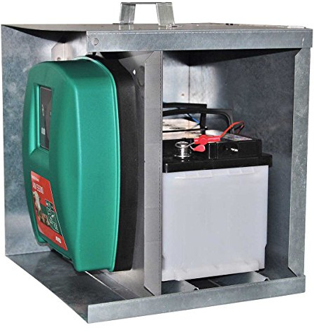 Kerbl Metall-Akkukasten mit Dach für AN-12V-Geräte