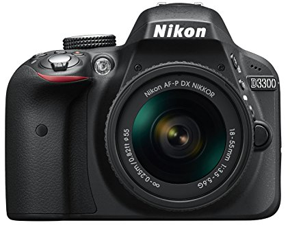 Nikon D3300 - Cámara réflex de 24,2 Mp (pantalla LCD de 3, estabilizador óptico, vídeo Full HD, punto de mira 18 mm) negro - kit con objetivo AF-P DX Nikkor 18-55 mm f/3.5-5.6 G VR
