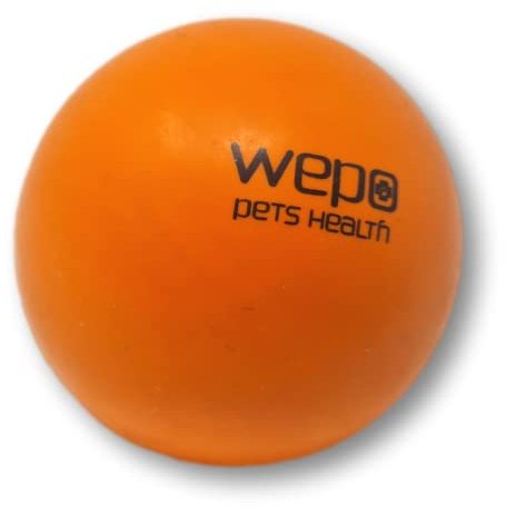 WEPO Ball für Hunde Ø 6cm Orange - Hunde Spielsachen - springt & fliegt gut | Wurfball Hund - Kauspielzeug Hund - interaktives Hundespielzeug aus Vollgummi - Unsere Bälle für Hunde kennen kein Limit