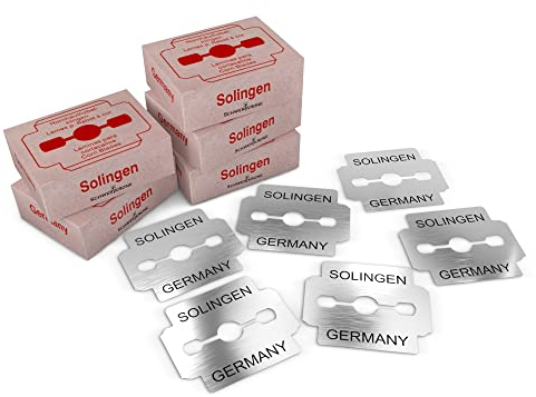 Schwertkrone Cuchillas de cepillo para callos 50 piezas hojas profesionales para callos, hojas para cortacallos, rascador de pies, cuchillas de acero inoxidable pedicura