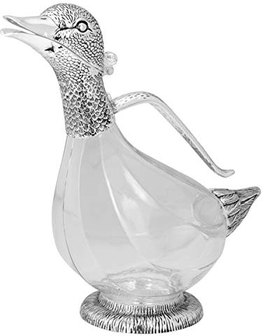 SILBERKANNE Dekantierente Rotweinkaraffe 0,9 L Premium Silber Plated edel versilbert in Top Verarbeitung. Für Wein, Likör, Spirituosen, Wasser, Grappa, Whisky