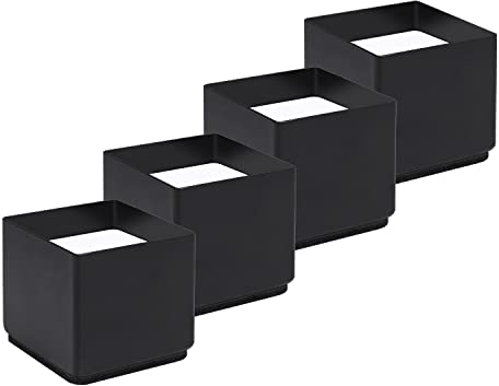 Möbelerhöhung 5cm(2) aus Karbonstahl, Breiterer Möbelerhöher für 1000 kg Betthöher Tischerhöher, Elefantenfuß Platzsparender Bedding 4 Stück -Geeignet für Beine bis zu einem Durchmesser von 7,6 cm