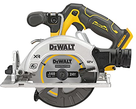 DeWALT Sierra circular de mano con batería DCS512NT-XJ 12 V, incluye hoja de sierra, adaptador AirLock, tope paralelo, gancho tensor, caja TSTAK