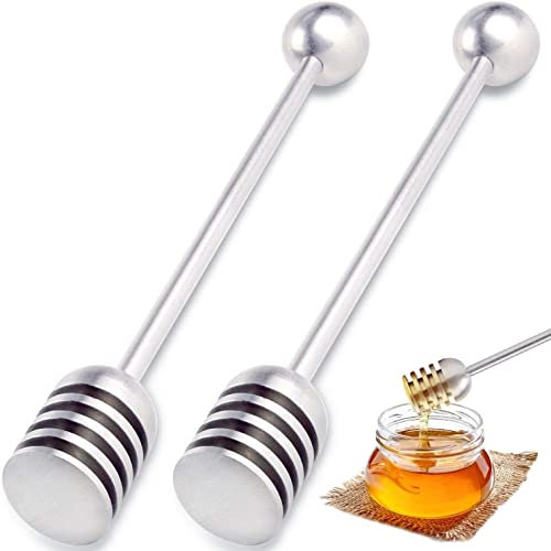 xingzhi Miele e sciroppo Dippers, 2 pz 6.3 Pollice 304 Acciaio Inox Miele Cucchiaio per Miele Vaso Contenitori