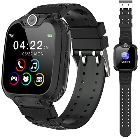 Smartwatch Bambini con Telefono, Orologio Intelligente con 16 Giochi Chiamata Musicale SOS Touchscreen Fotocamera, Smart Watch per Ragazzi Ragazze Regalo di Compleanno[Scheda SD Integrata]