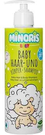 Minoris Baby Shampoo Capelli & Corpo Bambini | Organico, Ultra Delicato, Vegano, pH 5.5, Senza SLS e Parabeni, Testato Dermatologicamente, per Neonati, 400 ml
