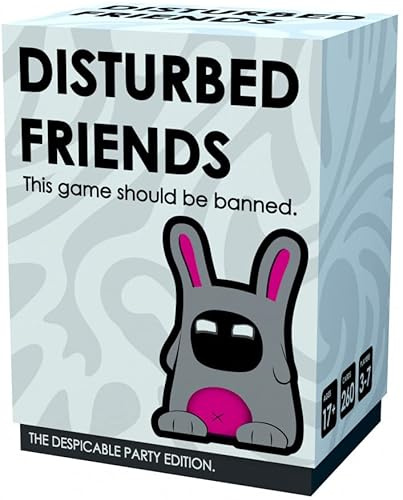 Disturbed Friends | The Despicable Party Edition | A great party game to play with friends | Find out how disturbed your friends actually are! UK Edition for Ages 17+