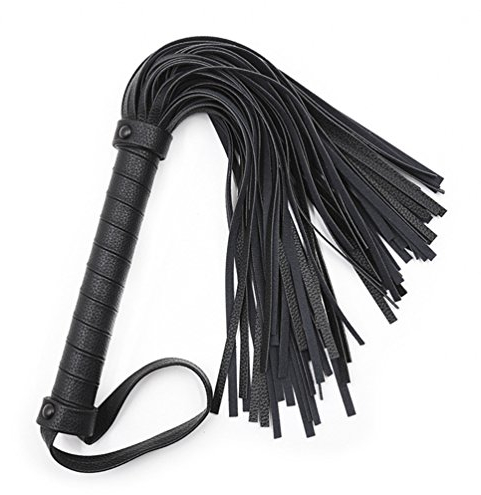 chenyesun Fouet de Cheval, Noir Fouet Cravache d'équitation en Cuir PU Frangé, Fouet en Cuir de Sport Fouet Flogger Tressé Fouet pour Accessoires de Costume