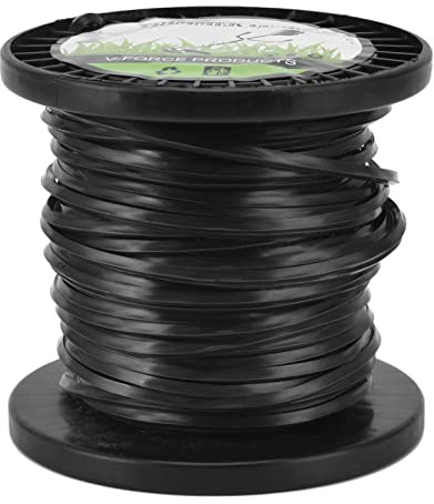 Kuuleyn Trimmer Line,3.3mm String Trimmer Line High Cutting Efficiency Low Noise Quadrate Black Trimmer Line for Most Lawn Mowers Farm(30m)