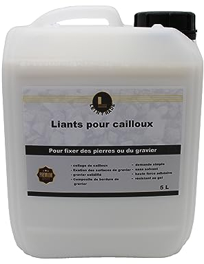 Liant de gravier/fortifiant de gravier (5 L) Liant pour relier des cailloux ou des graviers de toutes sortes dans un bidon de 5 L.
